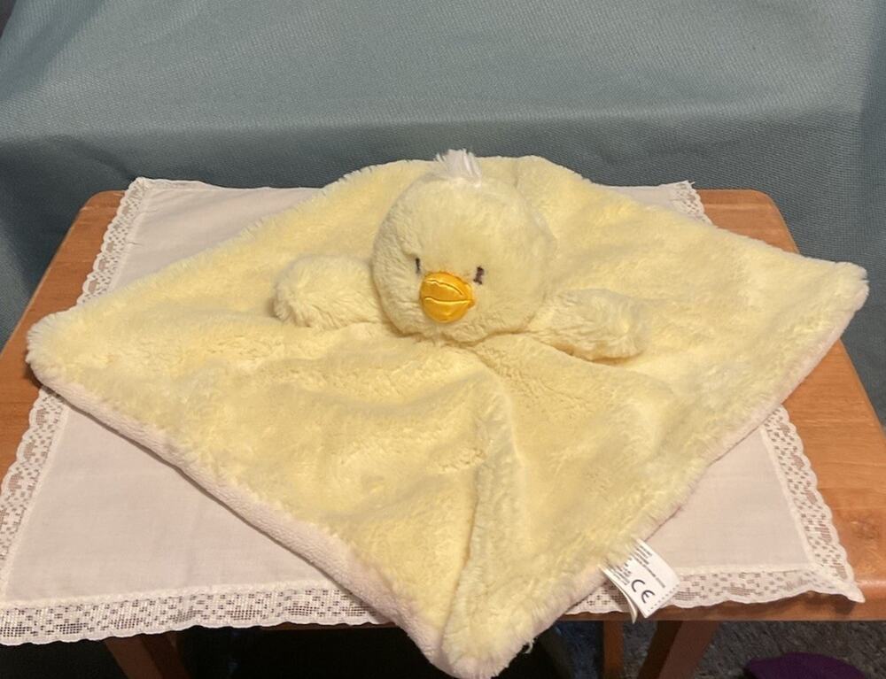 KellyToy Plush Yellow Duck Rattle Lovey Blanket